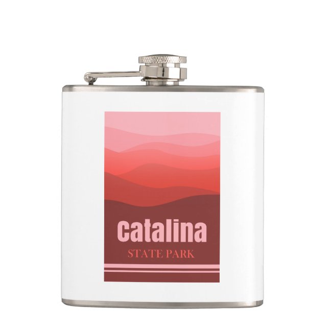 Catalina State Park Arizona Red Hills Hip Flask (Front)