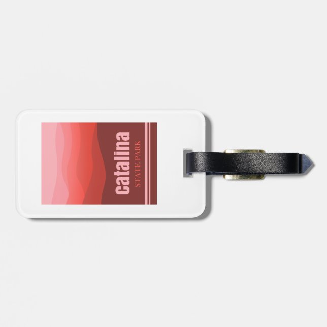 Catalina State Park Arizona Red Hills Luggage Tag (Back Horizontal)