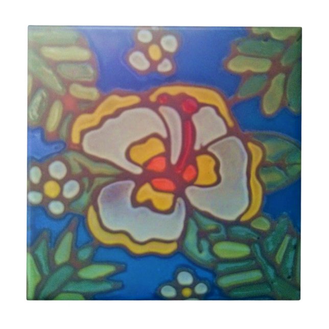 Catalina Tile Hibiscus Catalina Clay Works (Front)