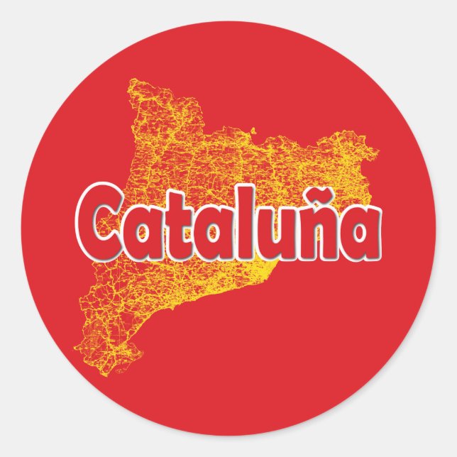 Catalonia Classic Round Sticker (Front)