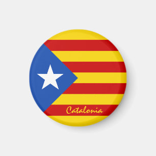 Catalonia Flag & Catalan - La Senyera Estelada Magnet