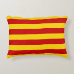 Catalonia Flag & Catalan - La Senyera fashion Decorative Cushion<br><div class="desc">Pillows/decor: Catalonia & Catalan flag "official version" = La Senyera - love my country,  fashion,  travel,  holiday,  national patriots / sports fans</div>