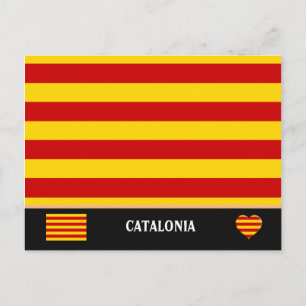 Catalonia Flag & Catalan - La Senyera fashion Postcard