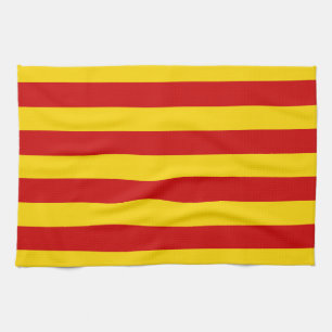 Catalonia Flag & Catalan - La Senyera fashion Tea Towel