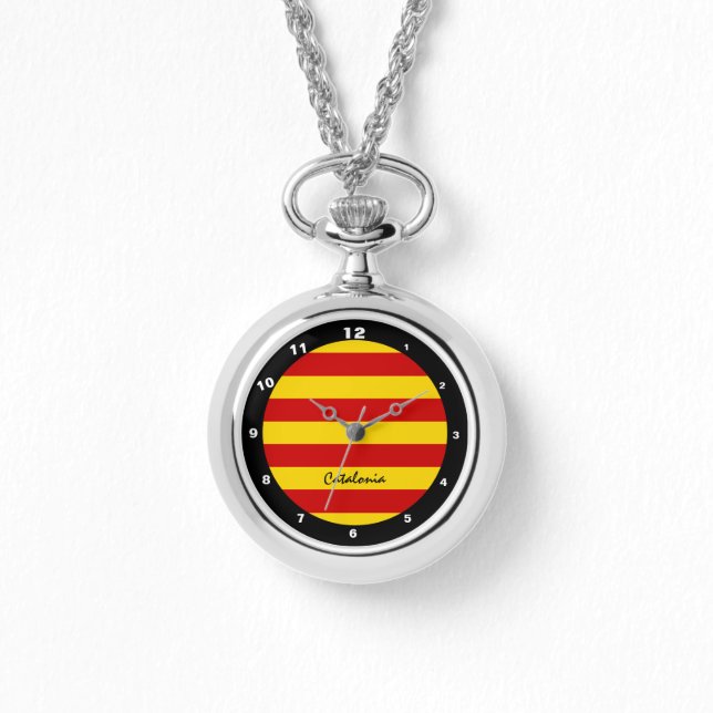 Catalonia Flag & Catalan - La Senyera fashion Watch (Front)