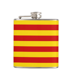 Catalonia Flag & Catalan - La Senyera /fathers day Hip Flask