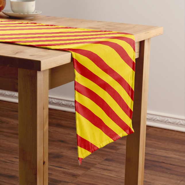 Catalonia Flag & Catalan - La Senyera /room decor Short Table Runner (In Situ)