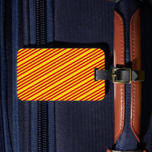 Catalonia Flag & Catalan - La Senyera /travel Luggage Tag (Front Insitu 4)