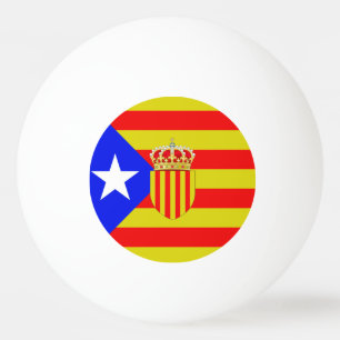 Catalonia flag ping pong ball