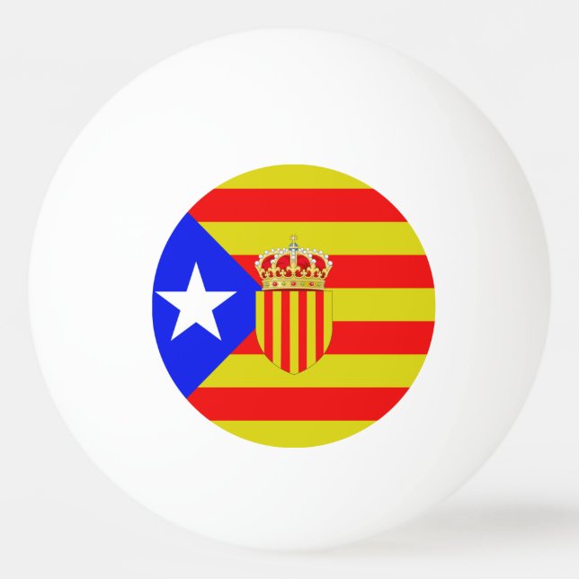 Catalonia flag ping pong ball (Front)