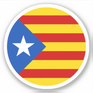 Catalonia Flag Round Sticker