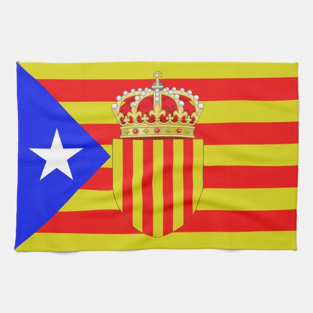 Catalonia flag tea towel (Horizontal)