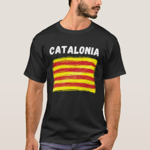 Catalonia Flag Vintage Grunge Catalan Flag Catalon T-Shirt