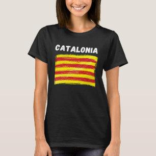 Catalonia Flag Vintage Grunge Catalan Flag Catalon T-Shirt