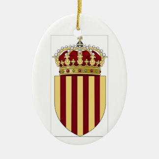 Catalonia (Spain) Coat of Arms Ceramic Tree Decoration