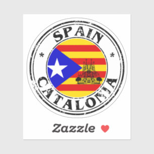 CataloniaSeal Sticker Round Flag For Laptop Book..