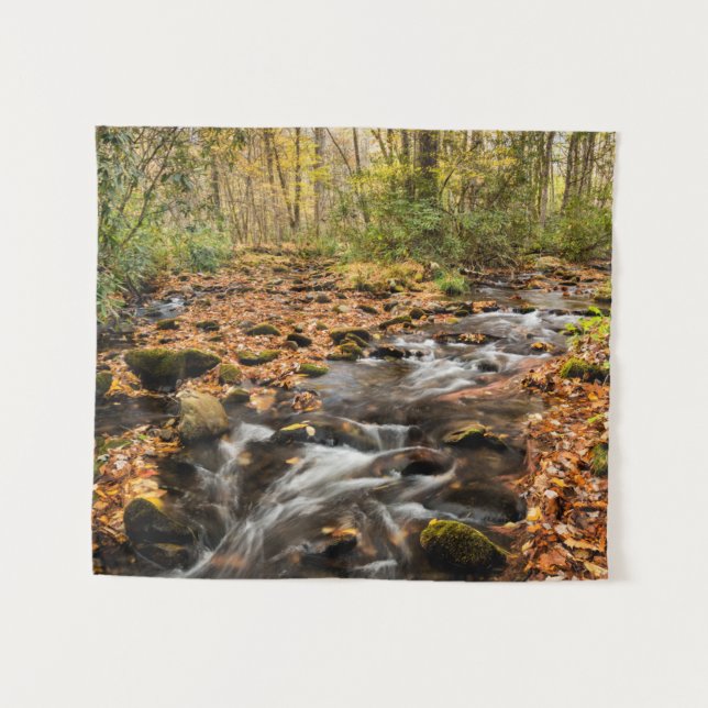 Cataloochee Creek NC Great Smoky Mountains Tapestry (Front (Horizontal))
