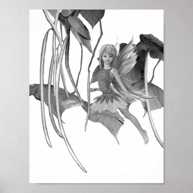 Catalpa Tree Fairy with Seed Pods Poster (Front)