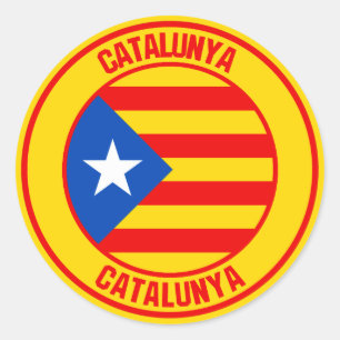 Catalunya Round Emblem Classic Round Sticker