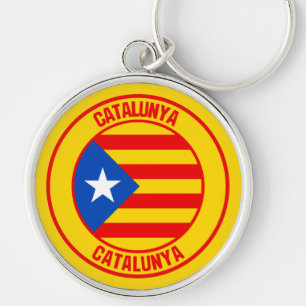 Catalunya Round Emblem Key Ring
