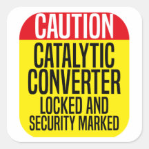 Catalytic Converter protected locked and security
