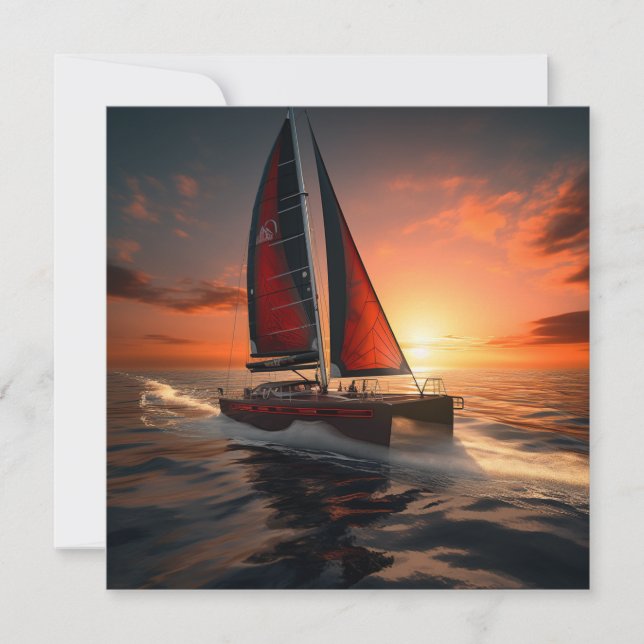 Catamaran Boat Gift Card (Front)
