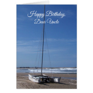 Catamaran Boat Uncle Birthday Card