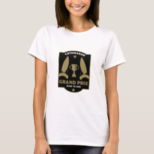 Catamaran Hydrofoil Sailboat Racing T-Shirt