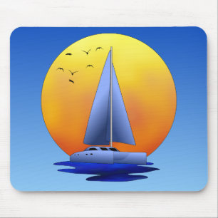 Catamaran Sailing Mouse Mat