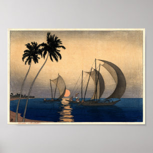 Catamarans in a Twilight Breeze Poster