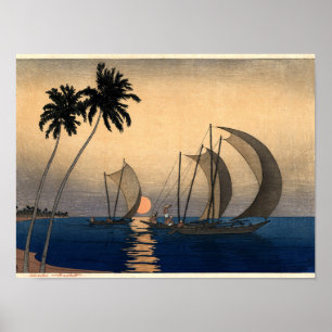Catamarans in a Twilight Breeze Poster