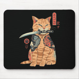 Catana Cat Vintage Cute Japanese-inspired Cat Mouse Mat