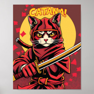 Catana the Cat Ninja Poster