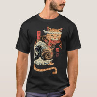 Catana Wave Cat Tattooed Samurai Cat Japanese Art