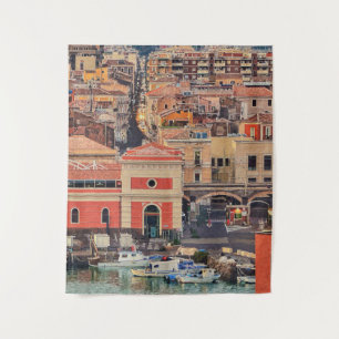 Catania City Marina Sicily Italy Tapestry