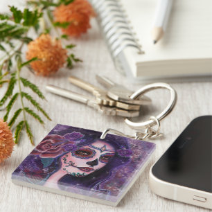 Catania day of the dead by Renee Lavoie   Key Ring