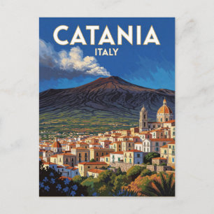 Catania Italy Mount Etna Travel Scene 🌋 Postcard