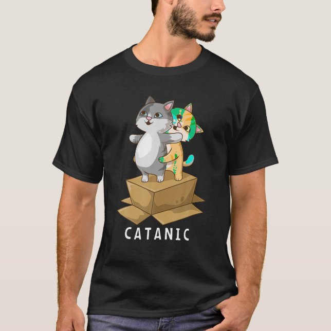 CATANIC Funny Cat Kitten lover Parody Cruise Ship  T-Shirt (Front)