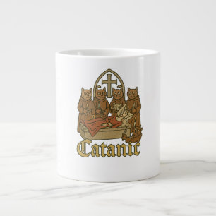 Catanic – Mediaeval Cat Cult Meme Large Coffee Mug