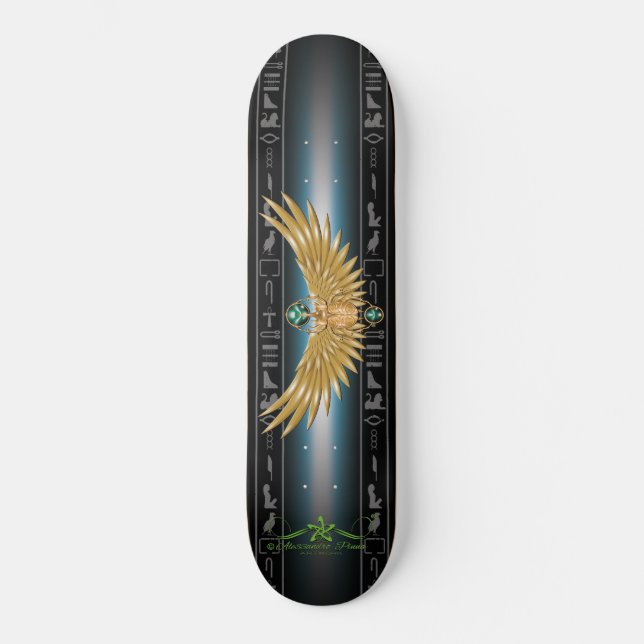 CATankhaMEOW Scarab Skateboard (Front)