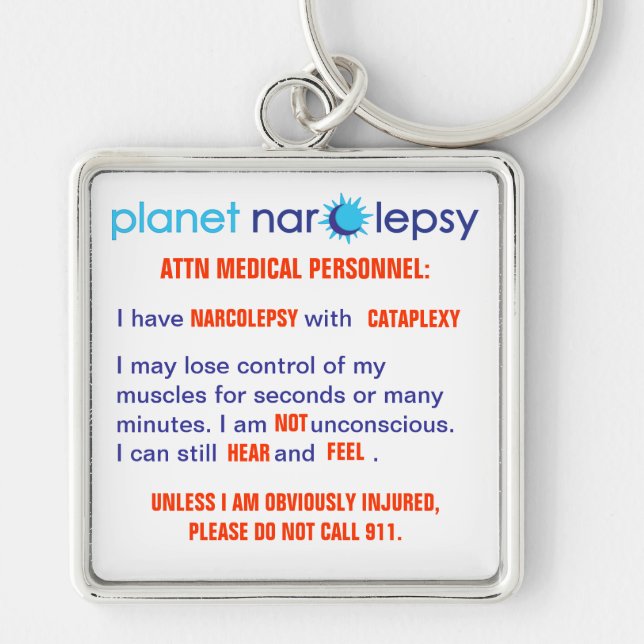 Cataplexy Alert Keychain (Front)