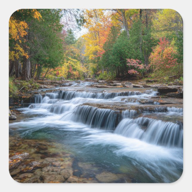 Cataract Falls in USA Square Sticker (Front)