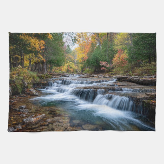 Cataract Falls in USA Tea Towel (Horizontal)