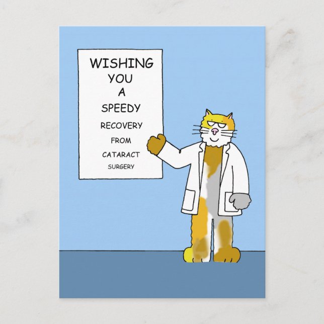 Cataract Surgery Speedy Recovery Postcard (Front)