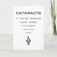 Cataracts - A Funny Cataract Surgery Get Well Poem