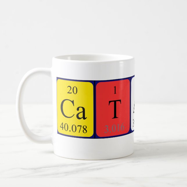 Catarina periodic table name mug (Left)