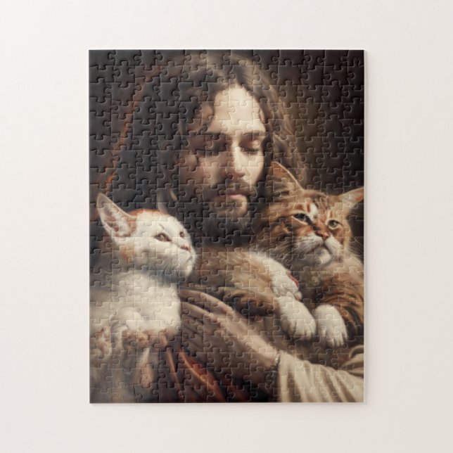#CATARMY Official "Jesus Loves Cats" PuzzlY Jigsaw Jigsaw Puzzle (Vertical)