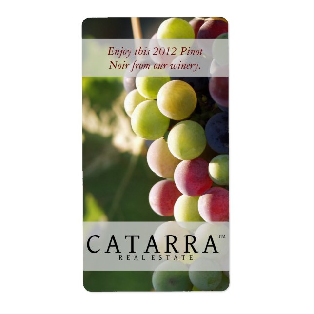Catarra Verticle Wine Label (Front)