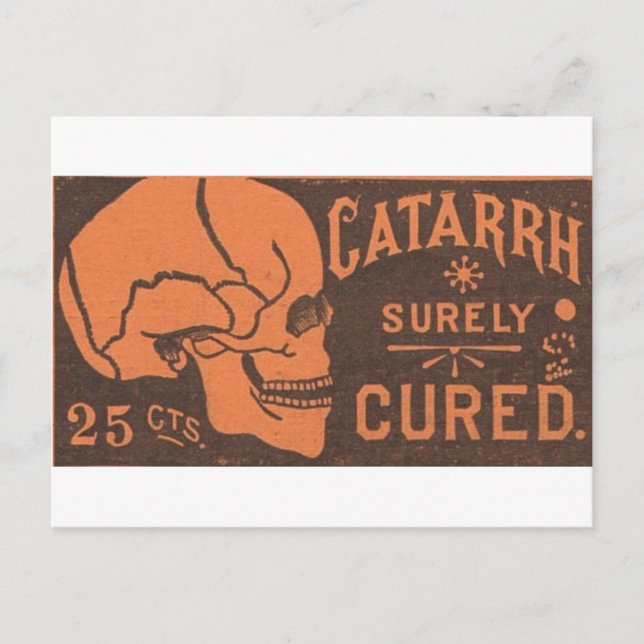Catarrh Skull Postcard (Front)