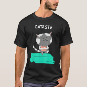 Cataste Yoga Cat Relax Meditation Namaste T-Shirt